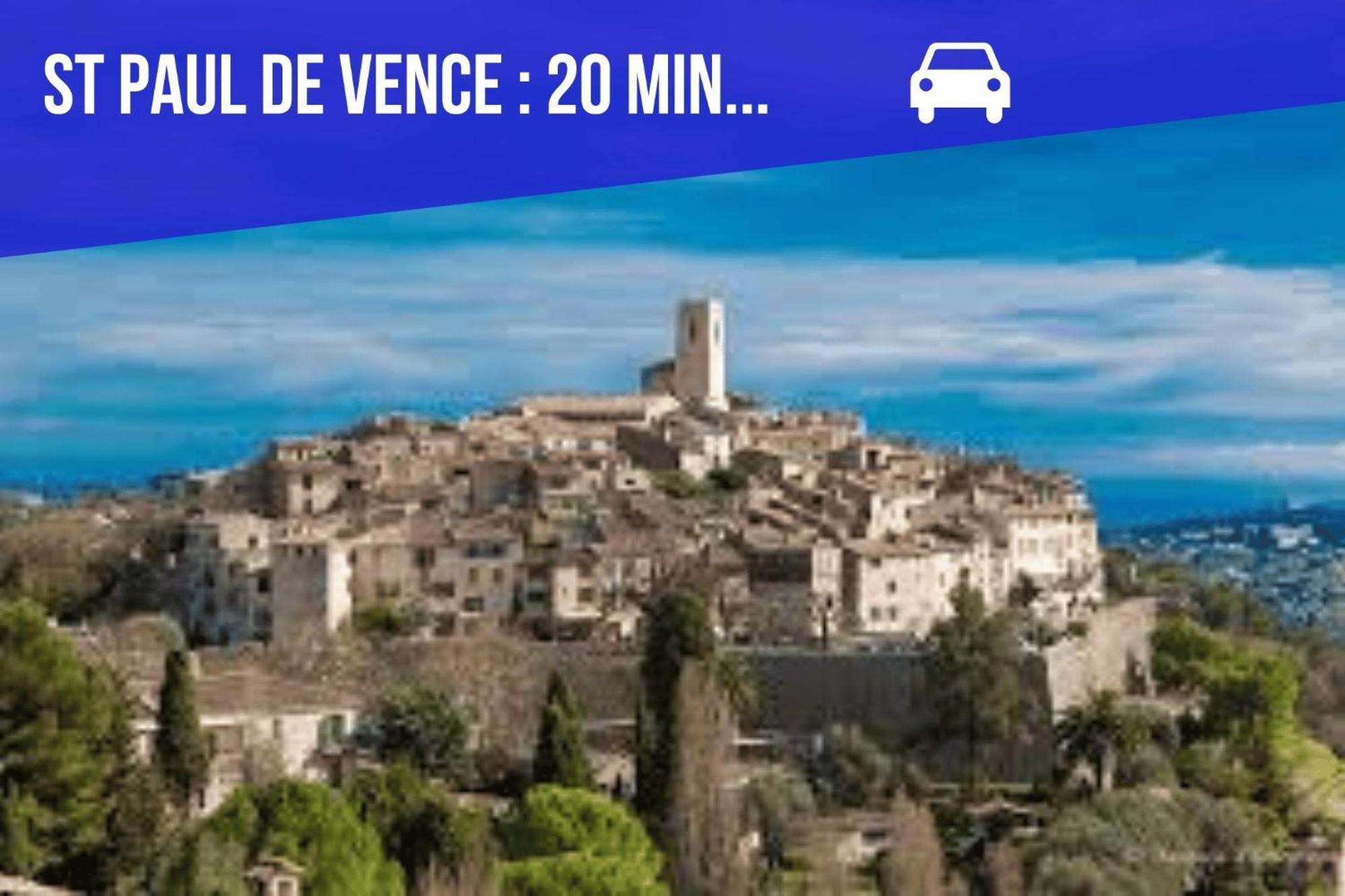 Apartamento Bed & Breakfast Les Hauts De Cagnes Vue Mer Et Montagne Exterior foto