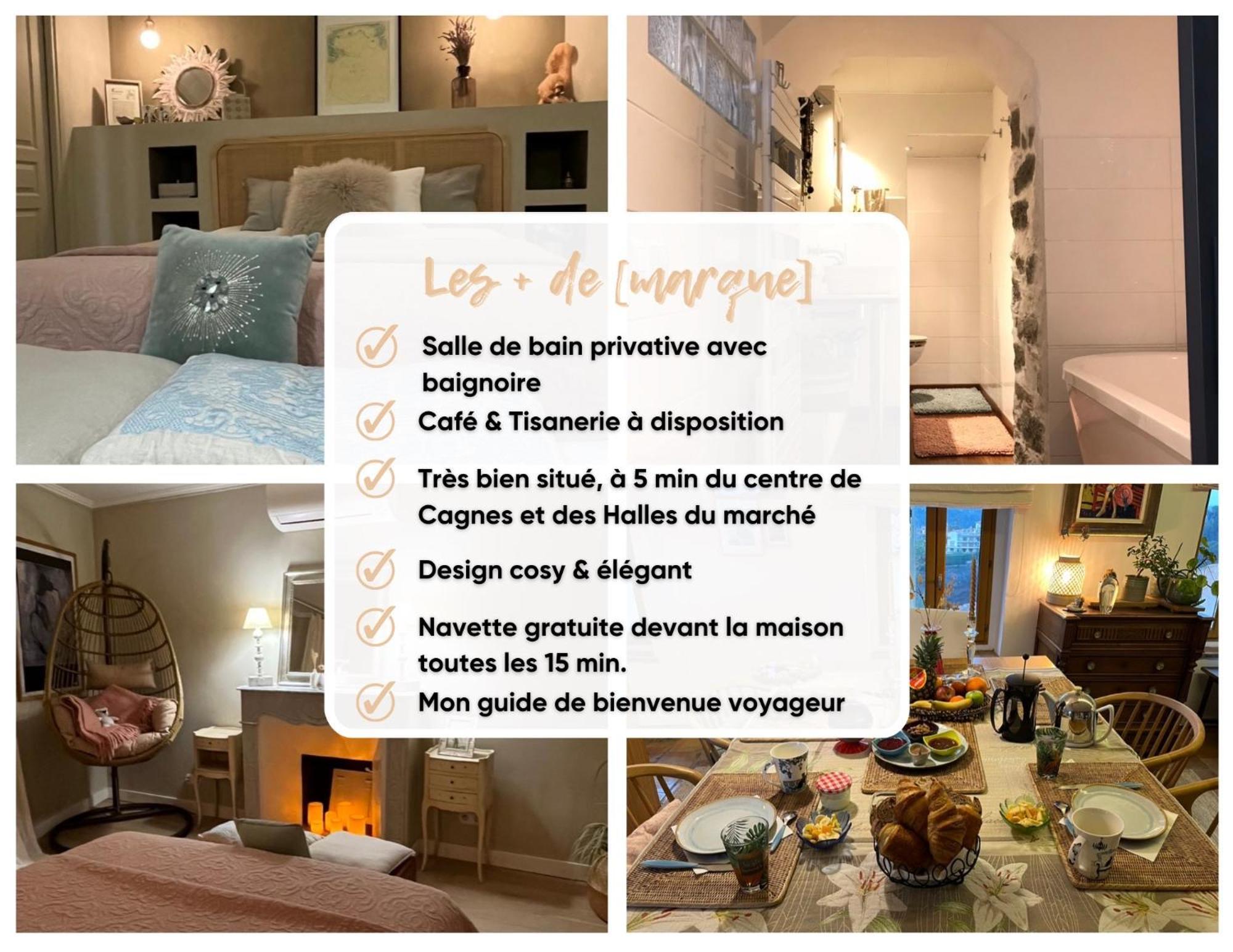 Apartamento Bed & Breakfast Les Hauts De Cagnes Vue Mer Et Montagne Exterior foto